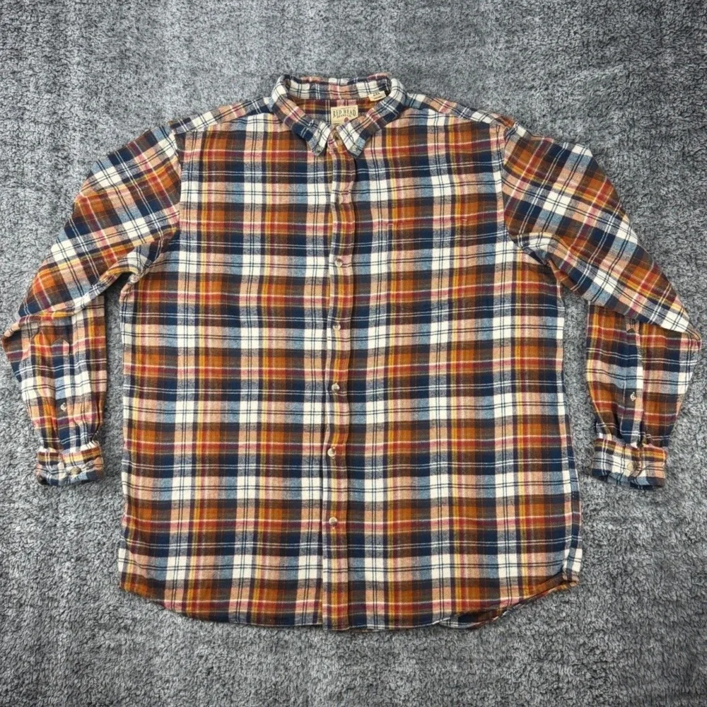 Red Head‎ Brand Co Men's 2XL Flannel Shirt Plaid Long Sleeve Button Up Shirt